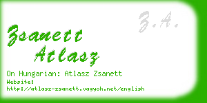 zsanett atlasz business card